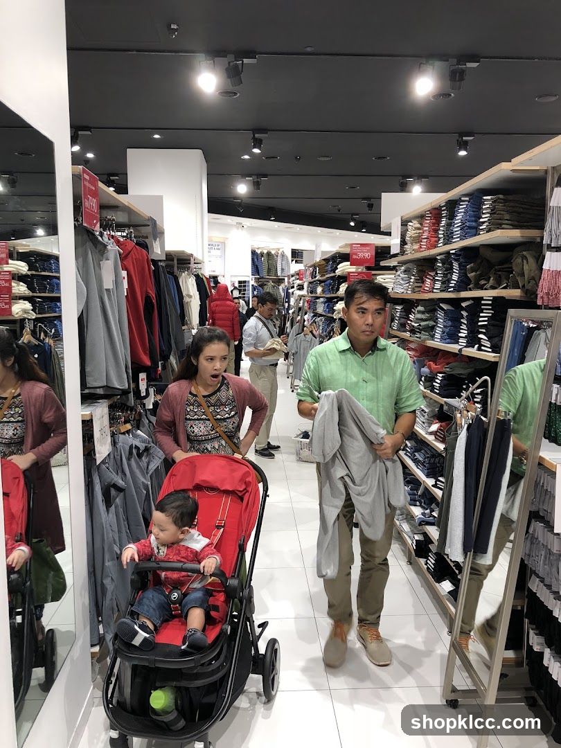 People shopping in a clothing store