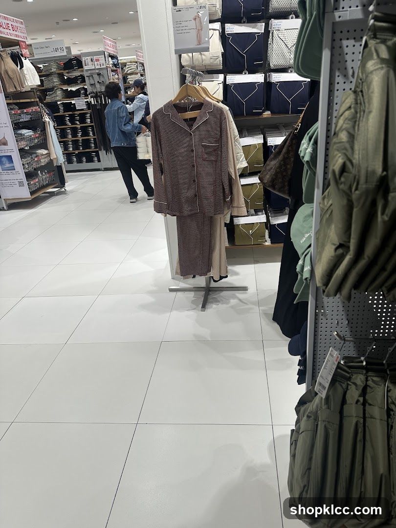 Pajamas on display