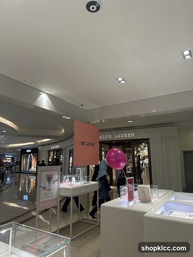 Mall Interior with Retail Stores