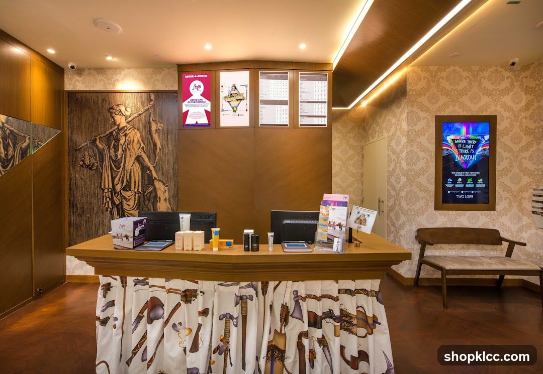 Reception Area with Products and Artwork