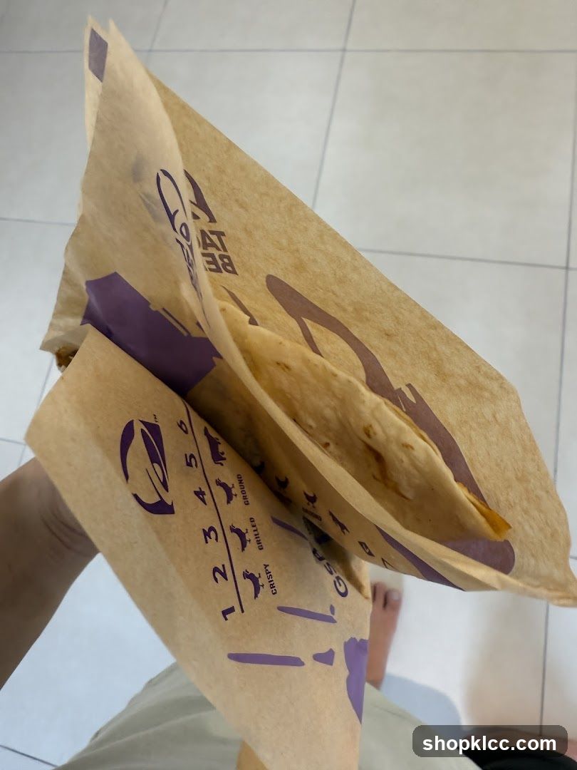 Taco Bell Bag with Food