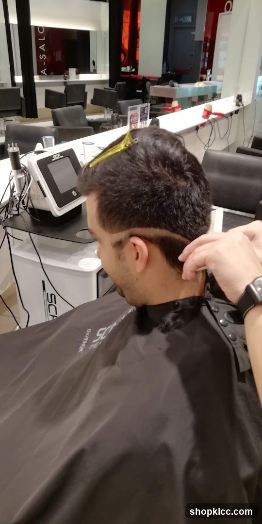 Haircut in Progress