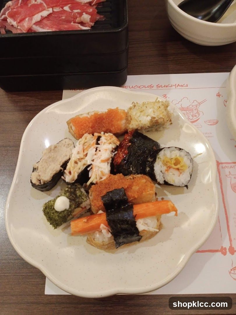 Sushi and Grilled Meat Meal
