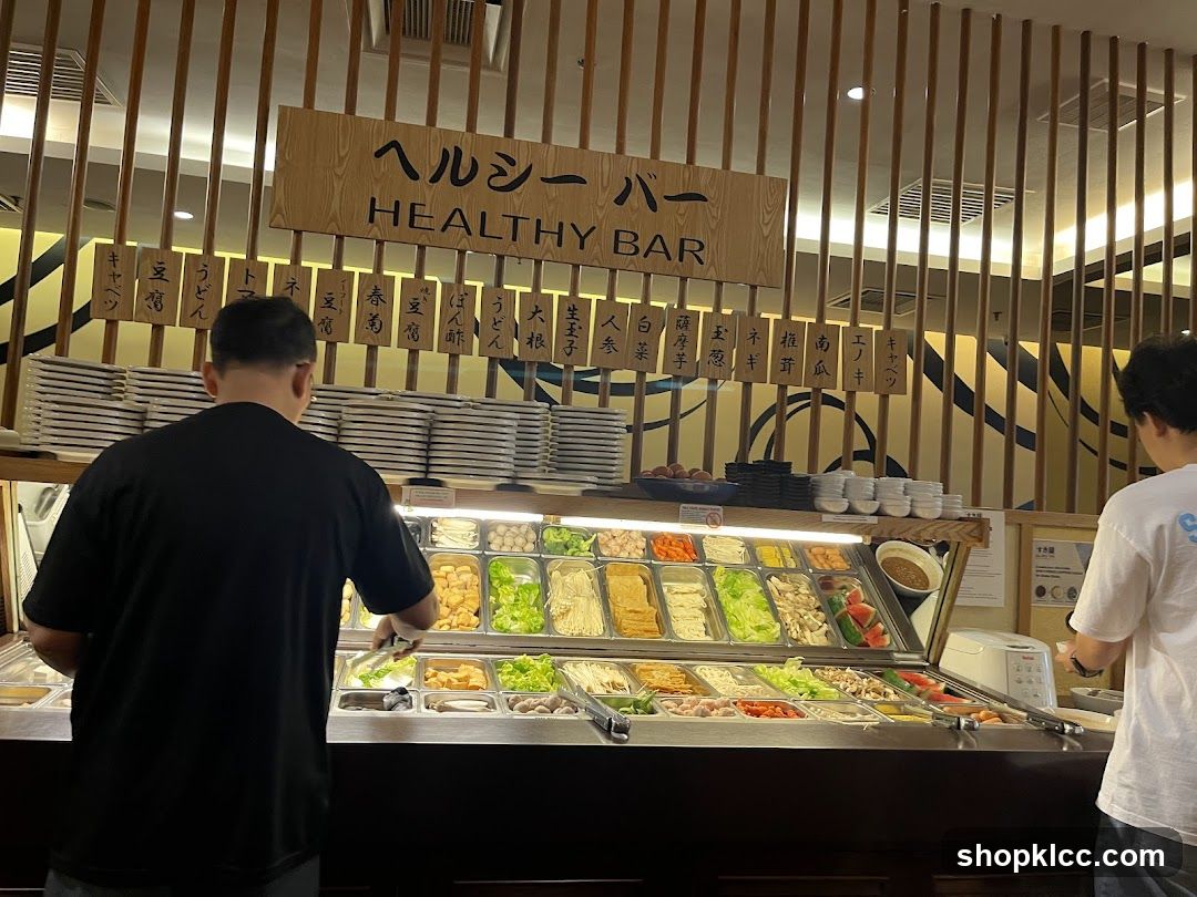 Healthy Bar Food Selection Area