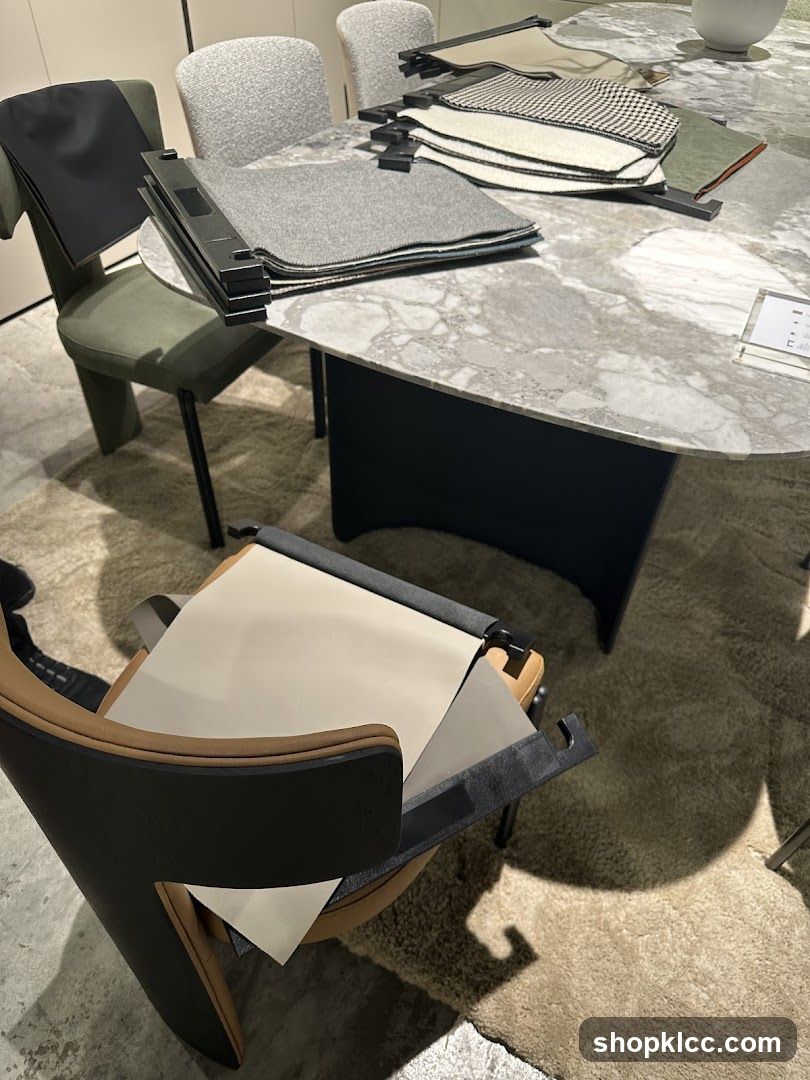 Interior Furniture Display with Fabric Samples