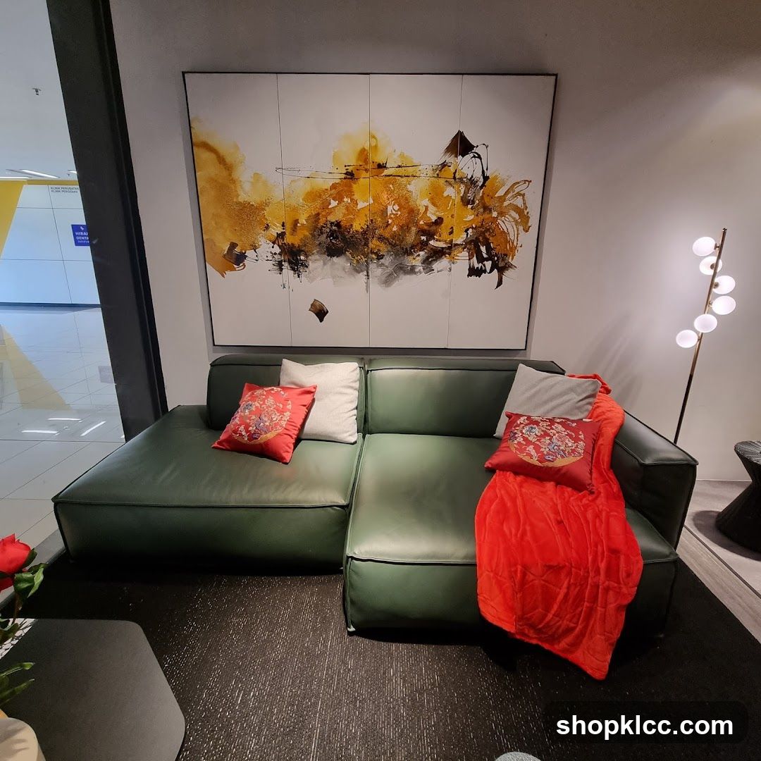 Modern Green Sofa Display