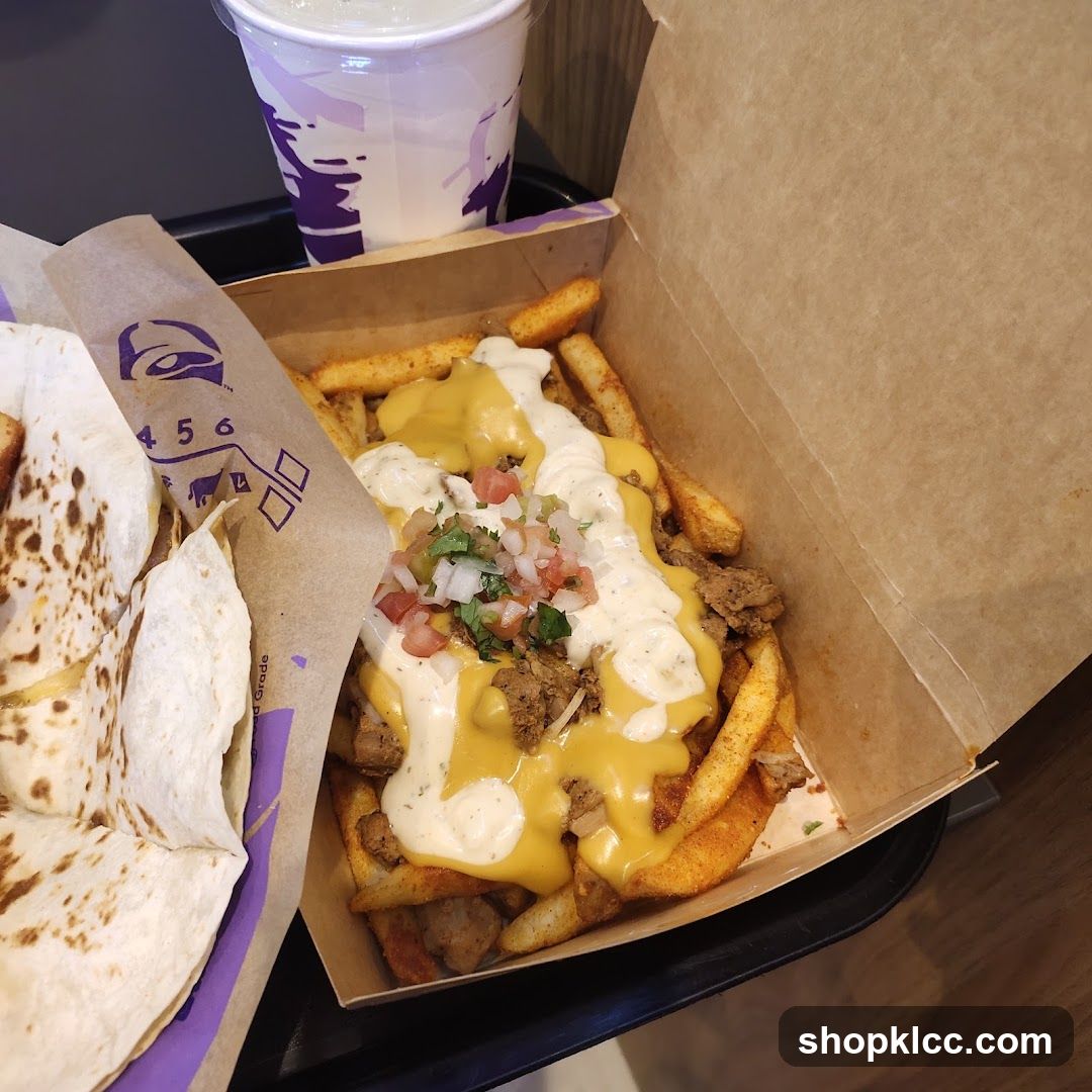 Taco Bell Fries and Quesadilla