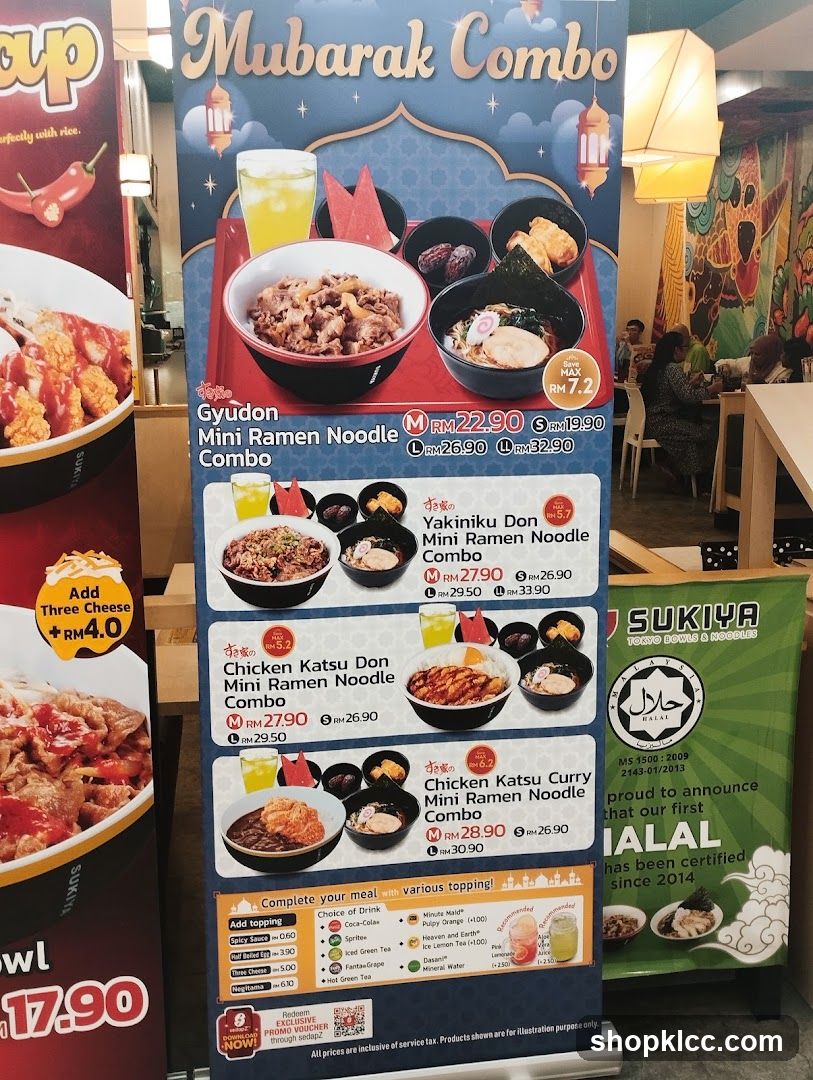 Mubarak Combo Menu Board