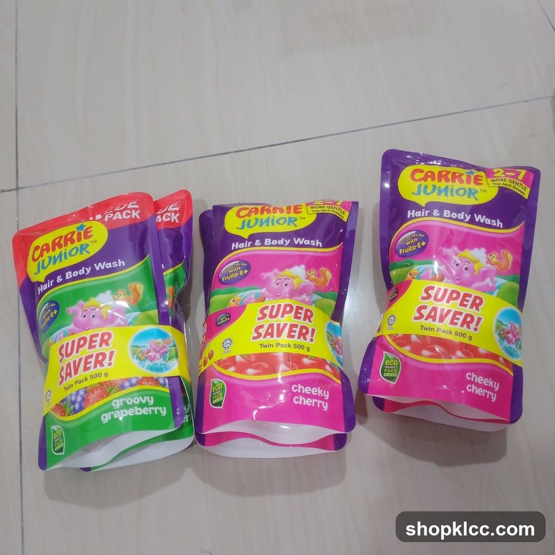 Carrie Junior Hair & Body Wash Pouches