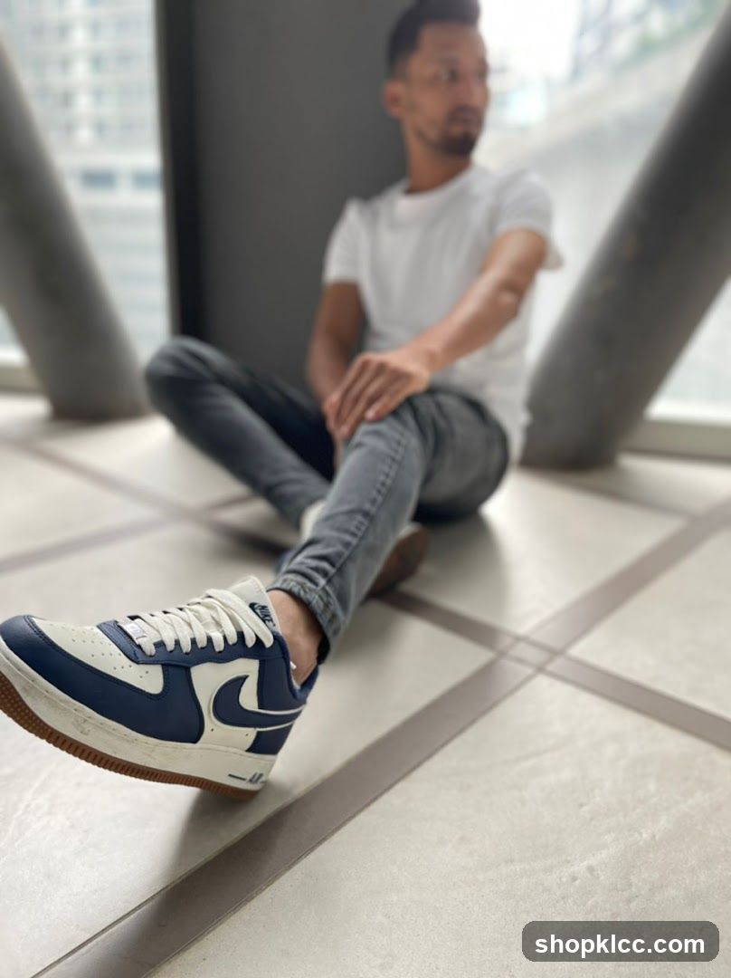 Man Wearing Nike Air Force 1 Sneakers