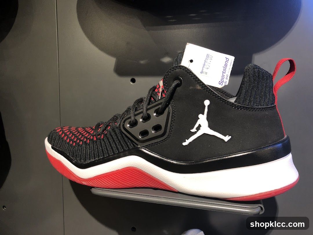Black and Red Jordan Sneaker