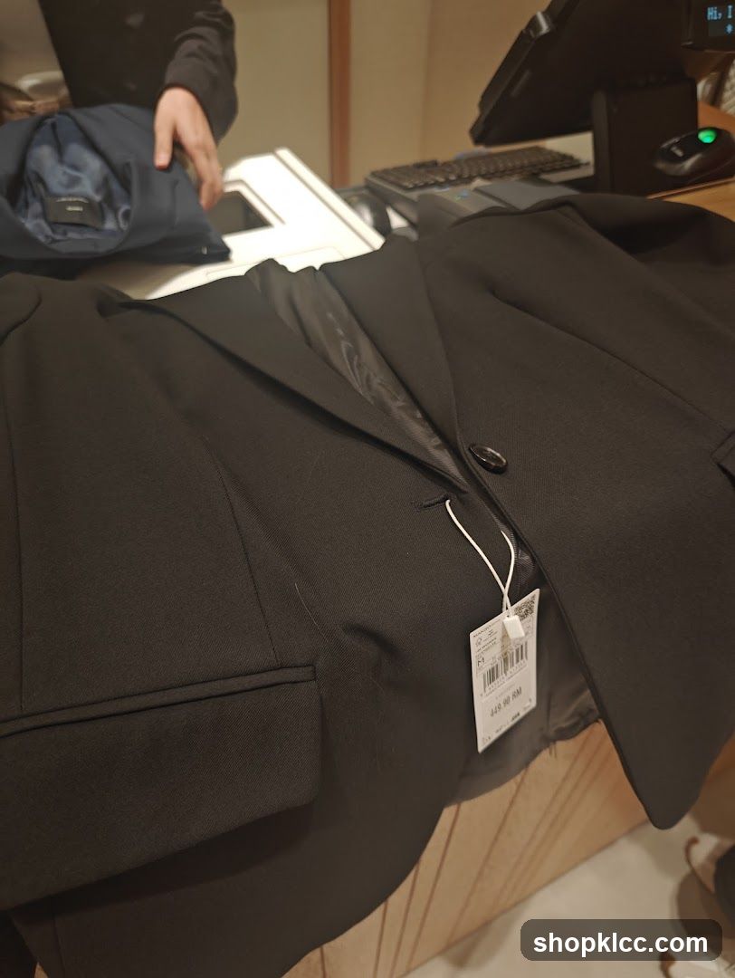 Black Blazer with Price Tag