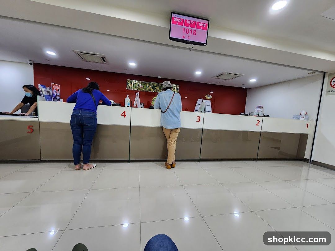 Queueing Area with Digital Display