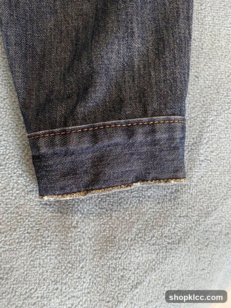 Denim fabric detail