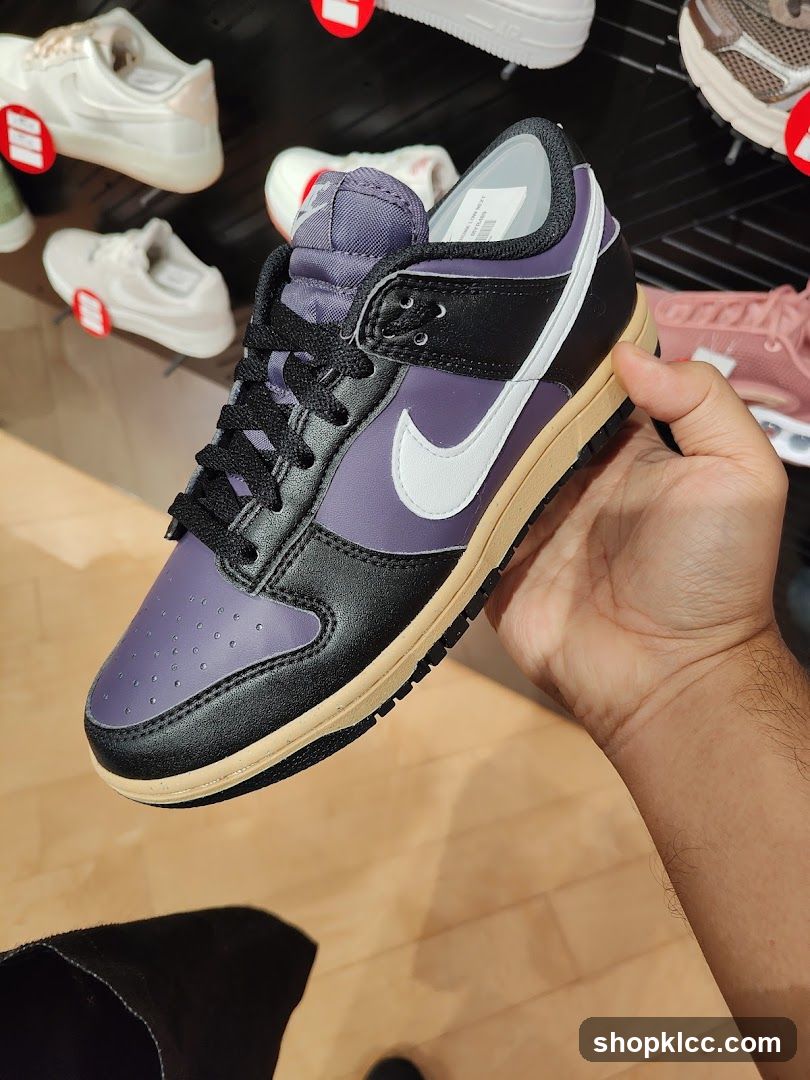 Purple and Black Nike Dunk Low