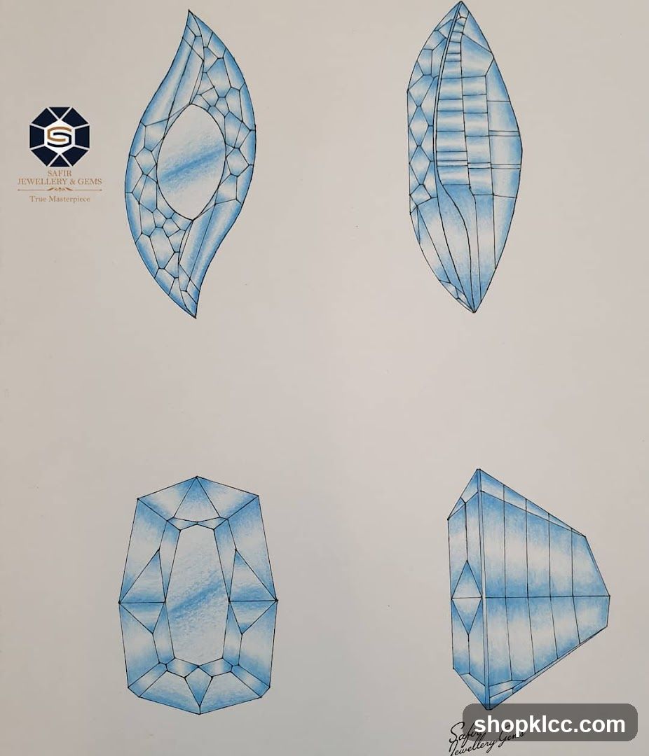 Gemstone Sketches by Safiya Jewellery Gems