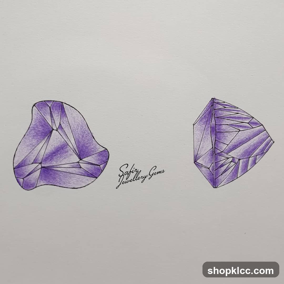 Gemstone Sketch Illustration