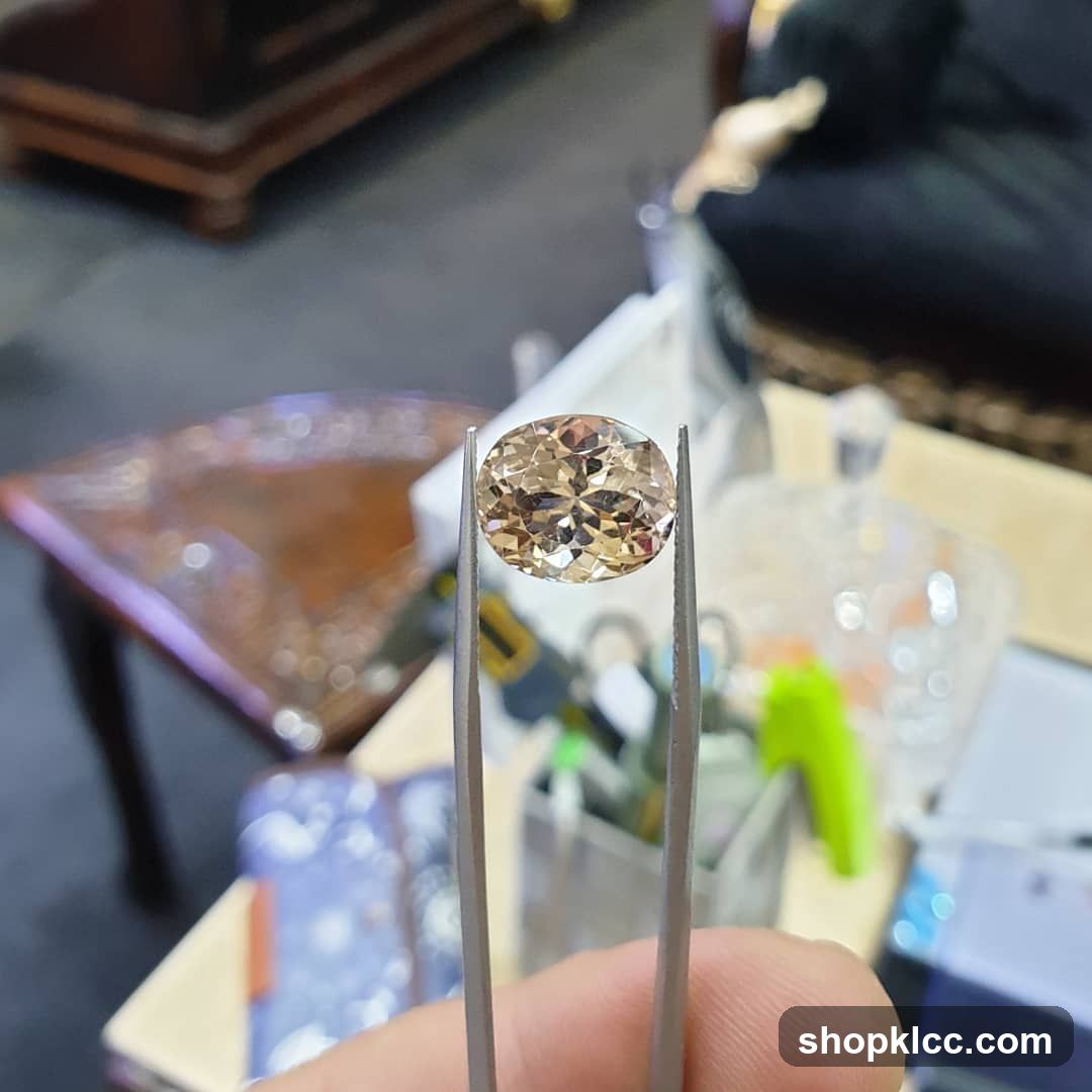 Gemstone on Tweezers