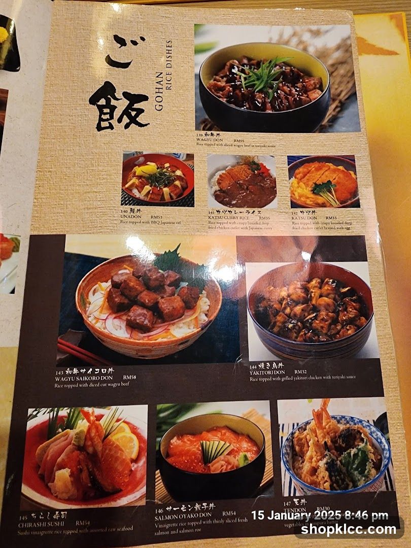 GOHAN RICE DISHES