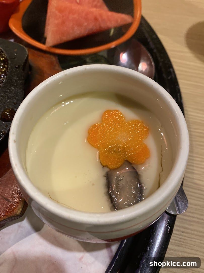 Chawanmushi with Carrot Garnish