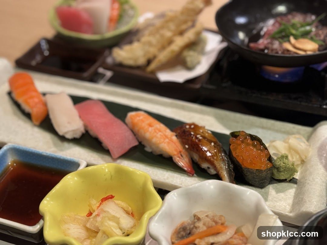 Assortment of Sushi and Tempura