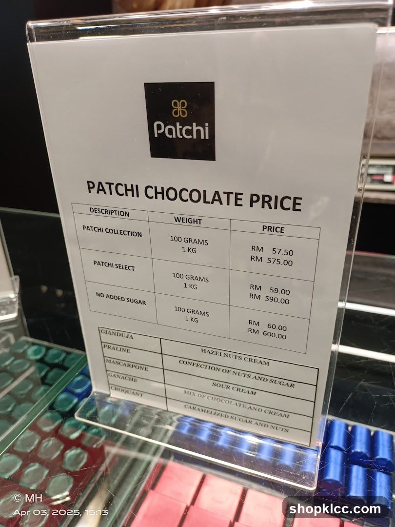Patchi Chocolate Price