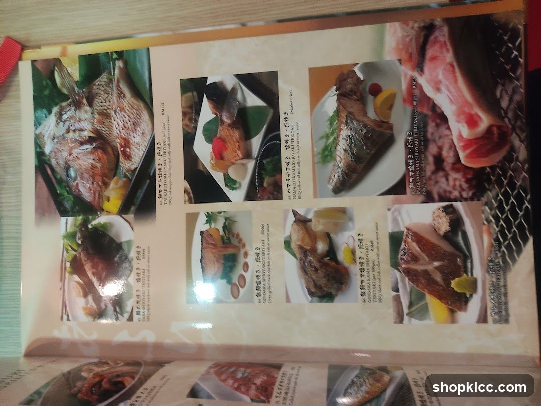 Japanese Grilled Fish Menu