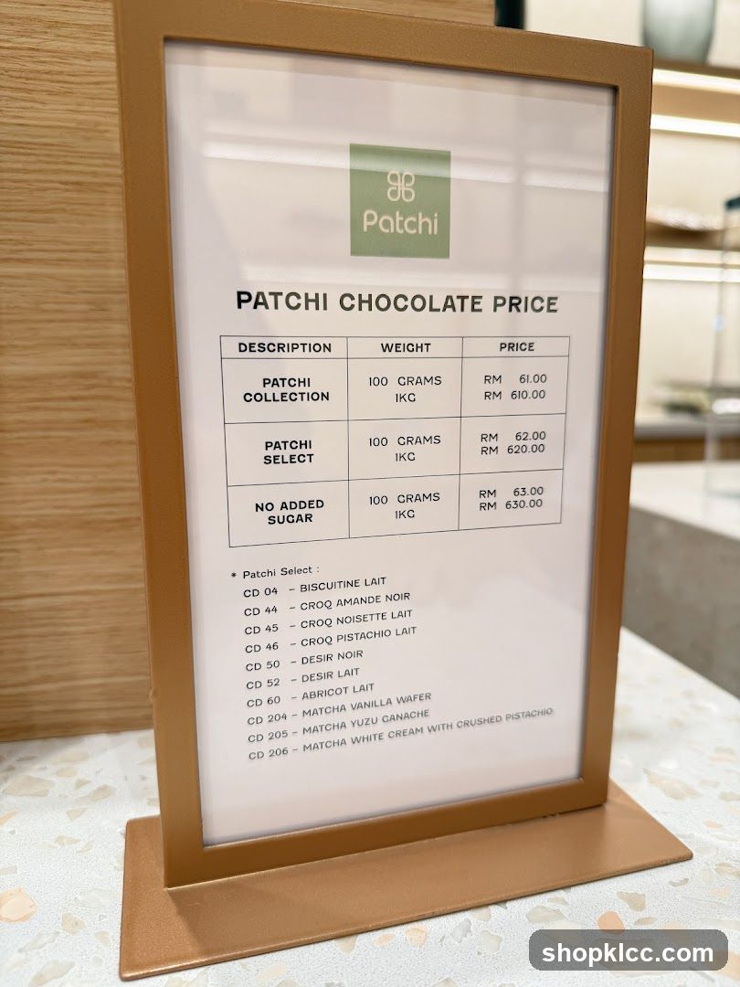 PATCHI CHOCOLATE PRICE