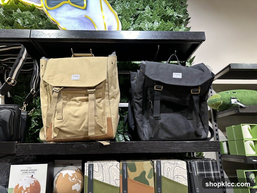 Backpacks and Journals on Shelves