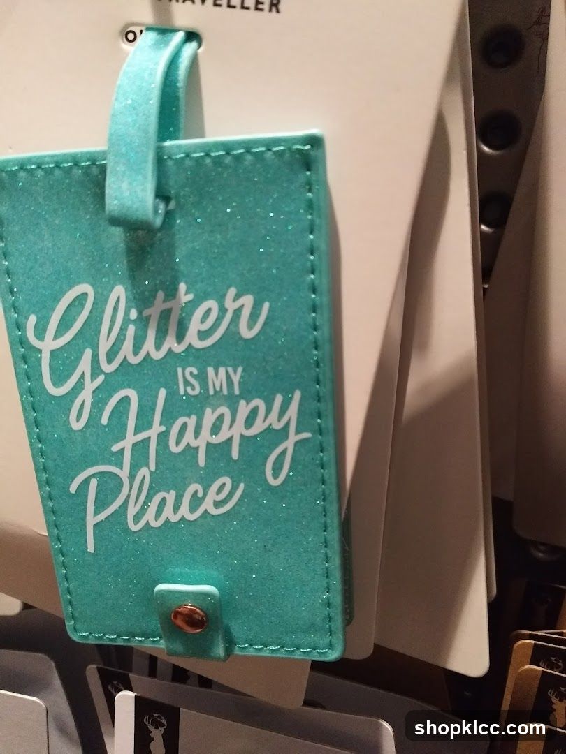 Glitter Luggage Tag