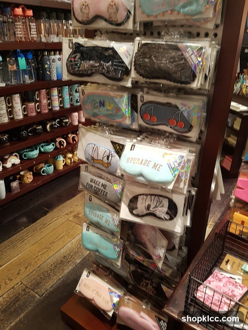 Eye Masks and Mugs Display