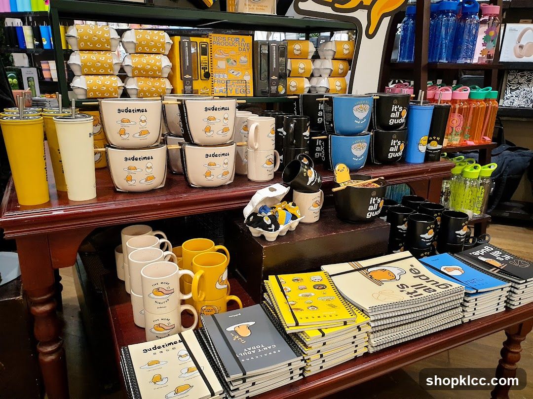 Gudetama Merchandise Display