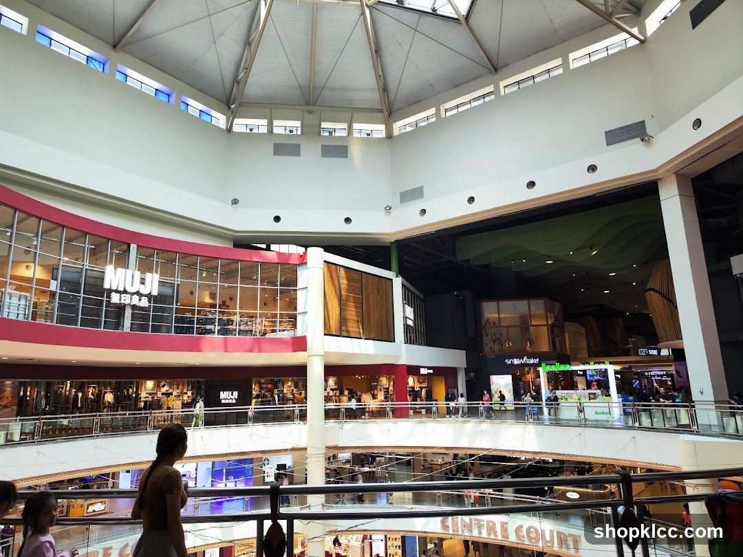 Interior of a multi-level shopping mall