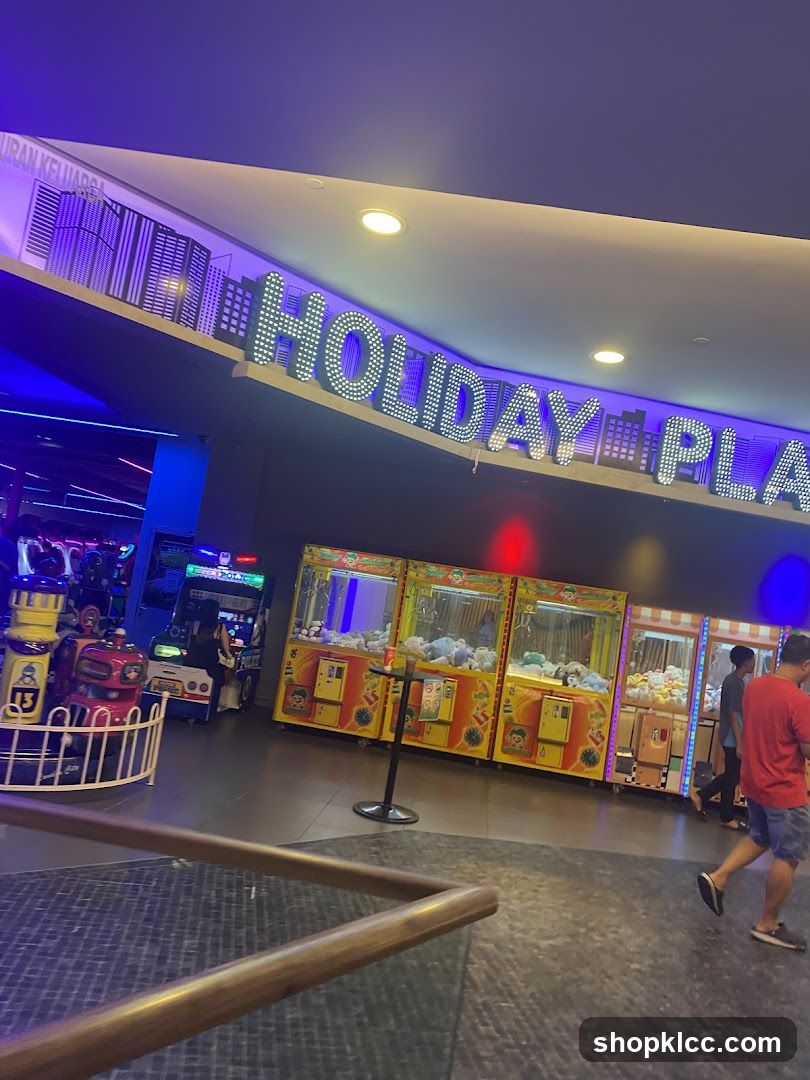 Amusement arcade with claw machines and games