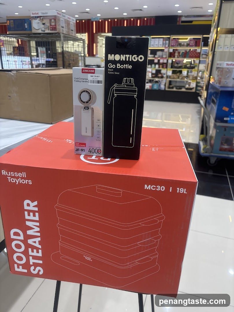 Food Steamer and Water Bottle Packaging