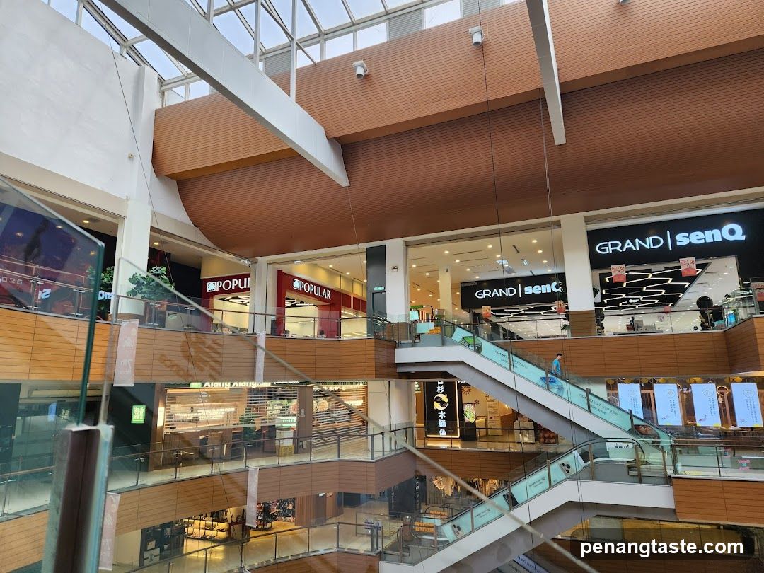 Interior of a multi-level shopping mall
