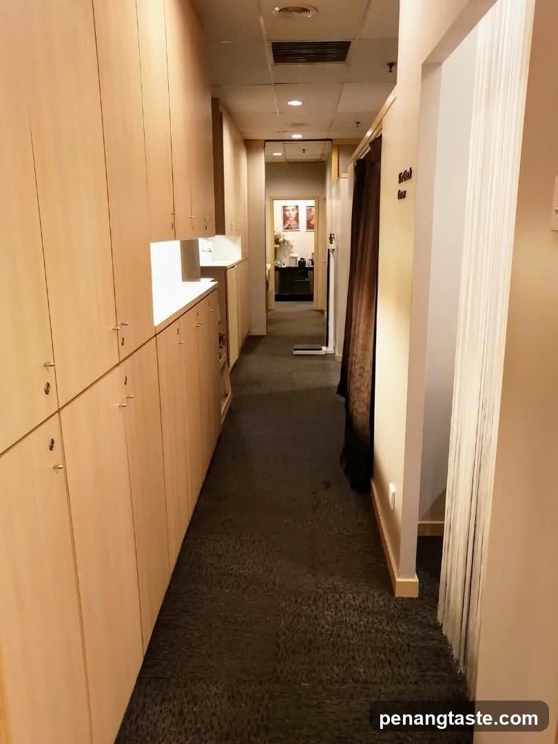 Hallway with Lockers and Artwork