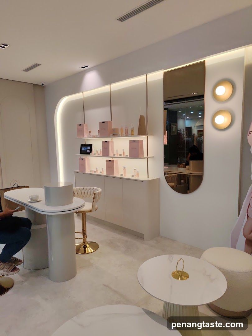 Modern Retail Interior with Skincare Products