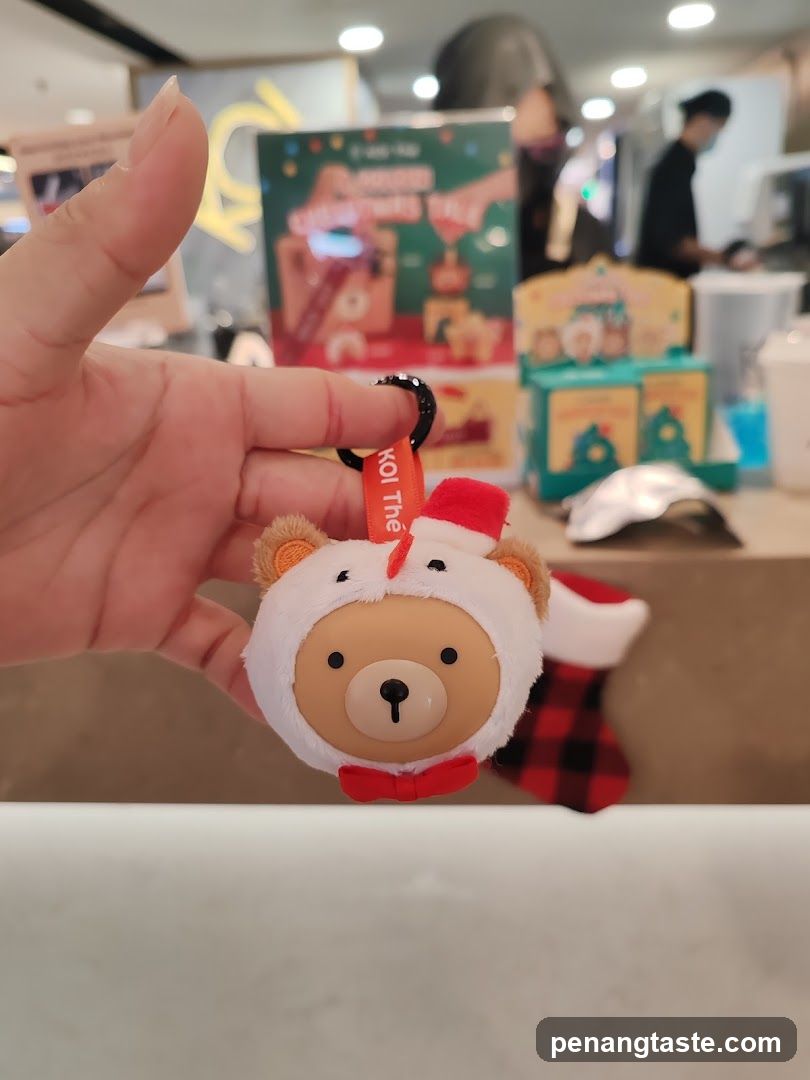 Christmas Themed Bear Keychain