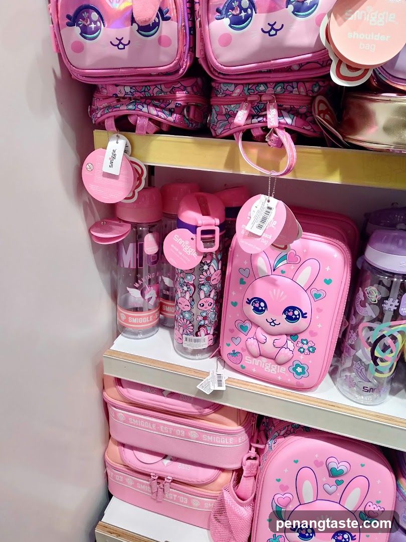 Pink Smiggle Backpacks and Water Bottles