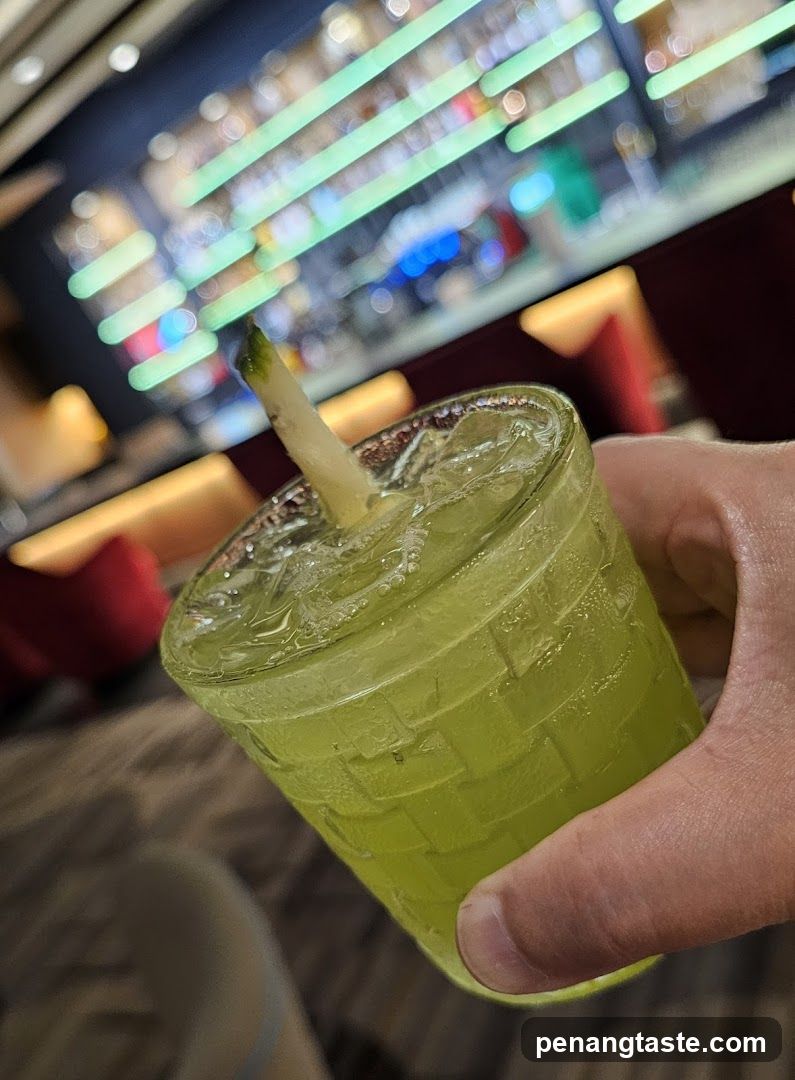 Cocktail with Pineapple Garnish