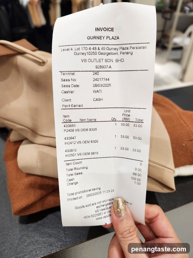 VS Outlet Invoice