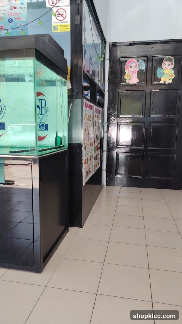 Interior View with Fish Tank and Door