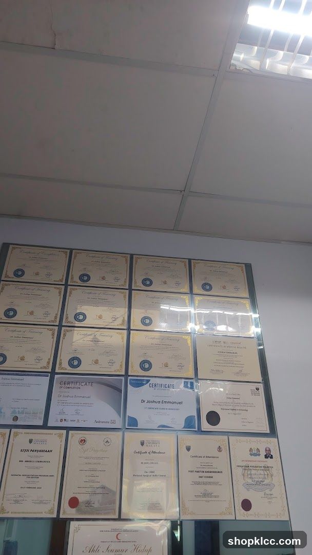 Wall of Certificates and Diplomas