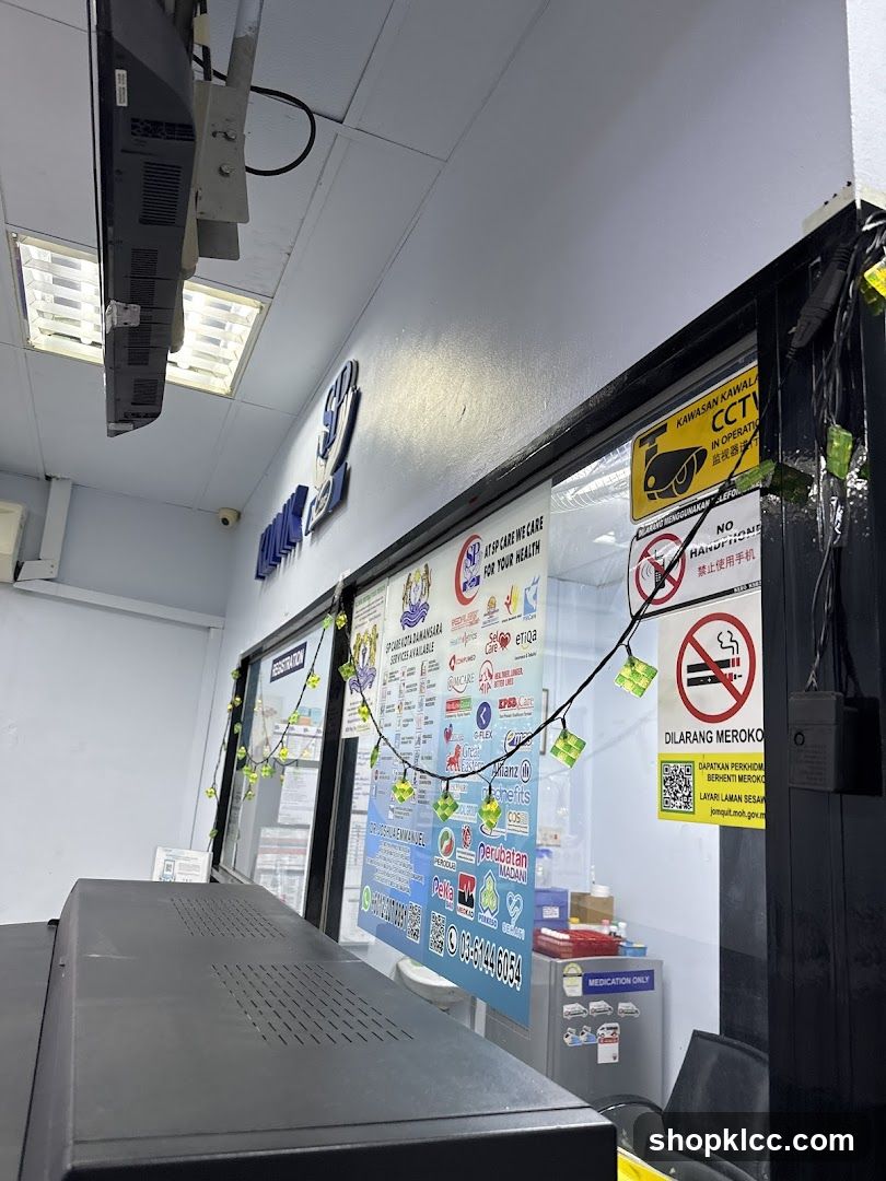Store Entrance with Signage and Notices