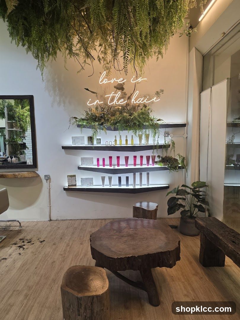 Hair Salon Interior with Natural Decor