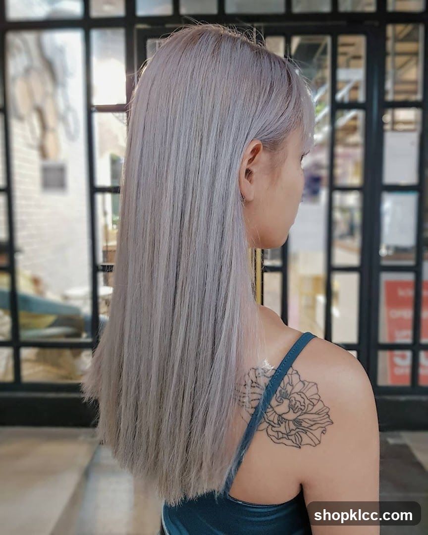 Hair Salon Interior with Purple Hair