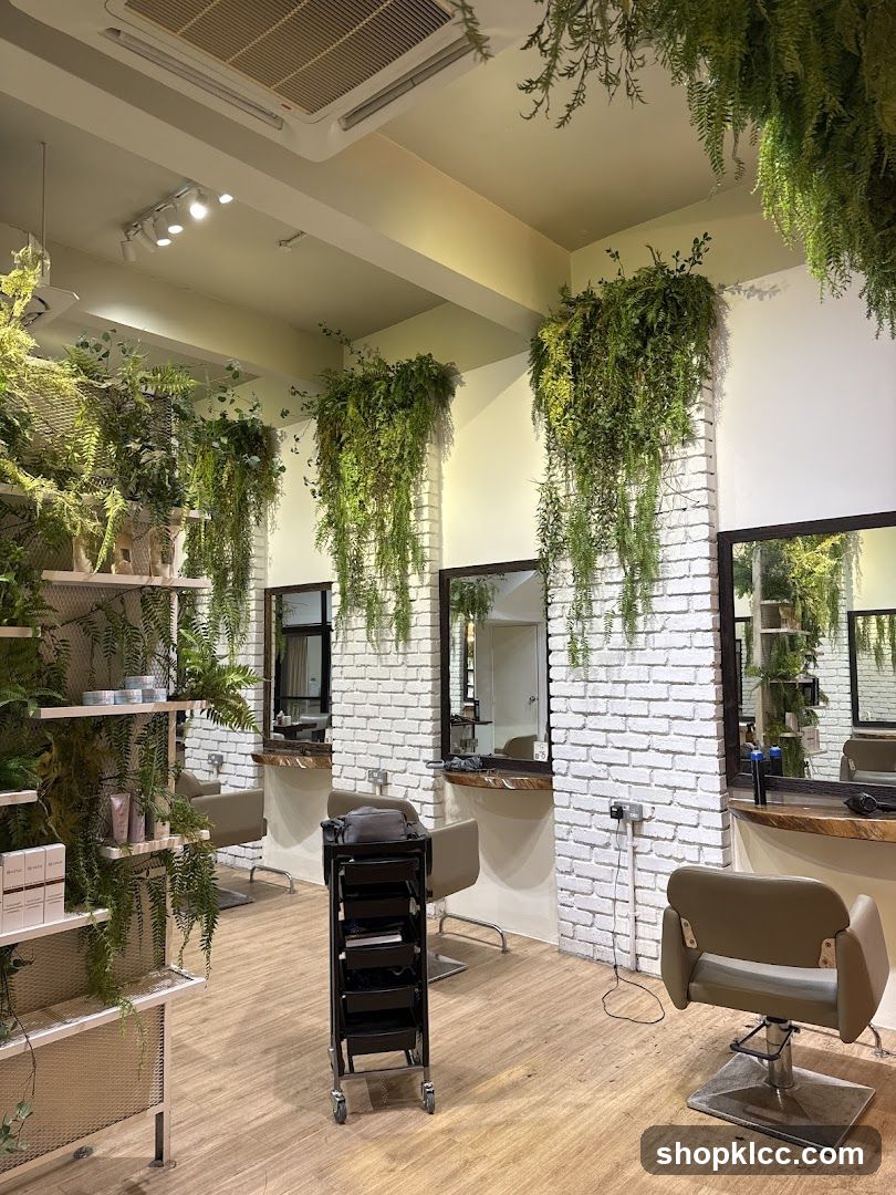 Salon Interior with Greenery