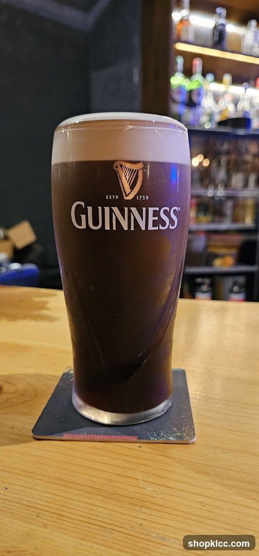 Guinness Pint on Bar Counter