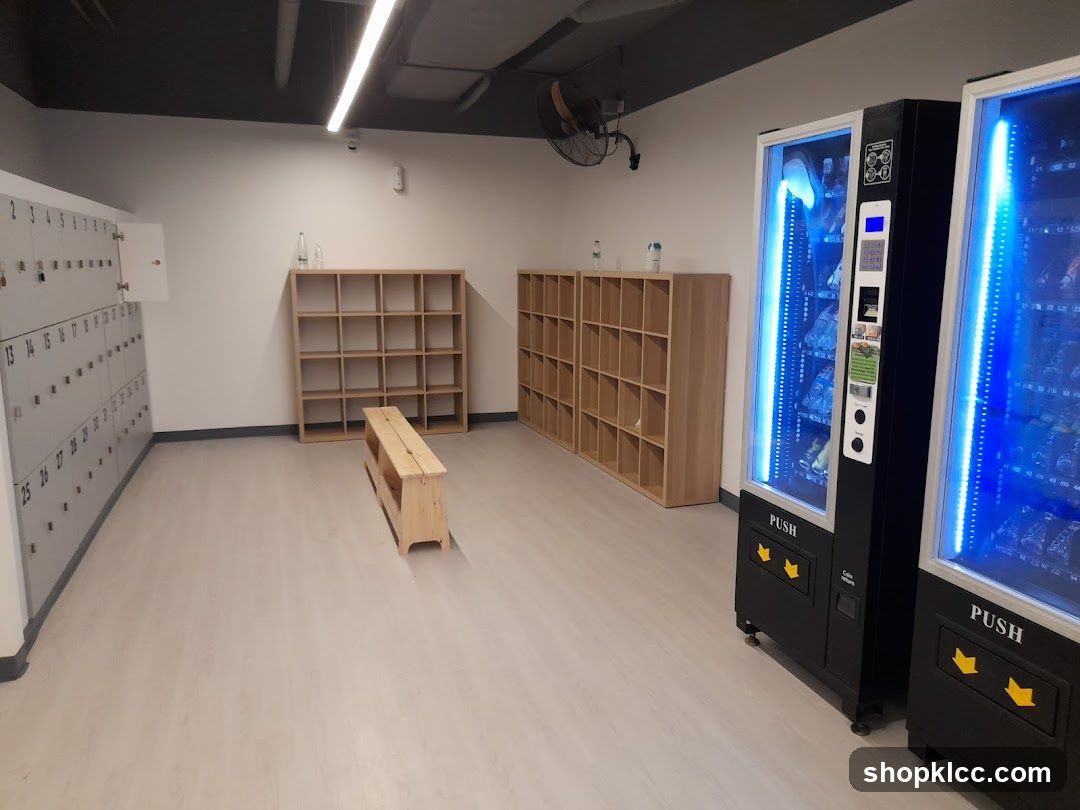 Locker Room with Vending Machines